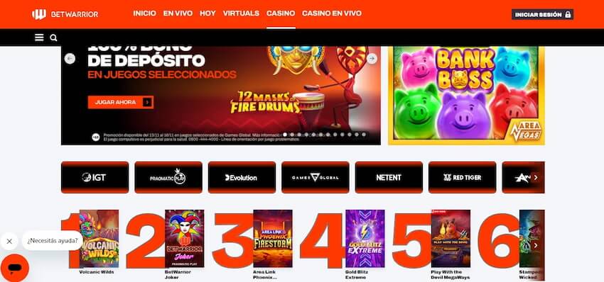 Betwarrior Casino en Buenos Aires